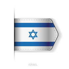 Israel flag vector ribbon