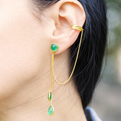 woman wearing a beautiful earring