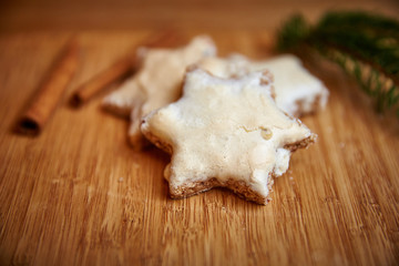 Christams cookies on table