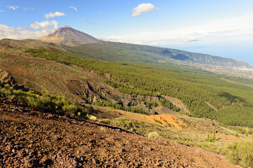 Ausflugsziel Teide Nationalpark mit El Teide Vulkan auf Teneriffa, Kanarische Inseln, Spanien