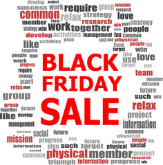 Black Friday sale inscription design template. Black Friday banner. Vector illustration