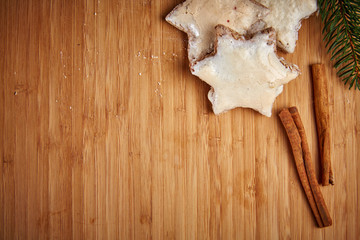 Christams cookies on table