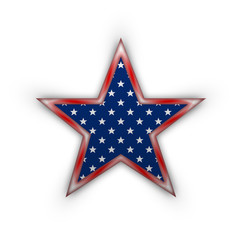 Fototapeta premium Star in national american colors.