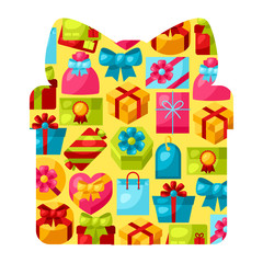 Obraz premium Celebration background or card with colorful gift boxes