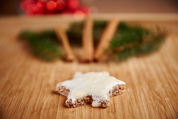 Christams cookies on table