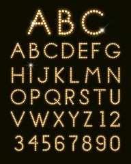 glowing letters
