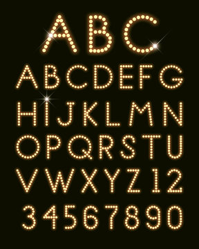 glowing letters