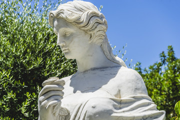 woman classic sculpture in white, marbella spain