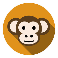 Icono plano mono con sombra