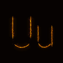 Alphabet letters of lights