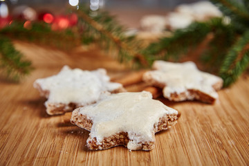 Christams cookies on table