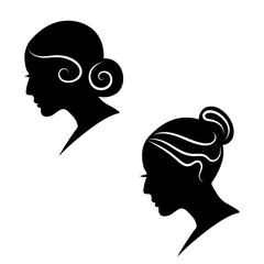 Female face. Profile 