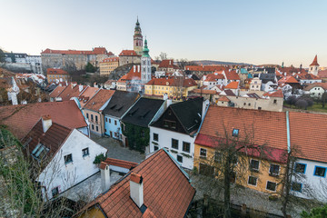 Panoramic view of Cesky Krumlov, Czech Republic