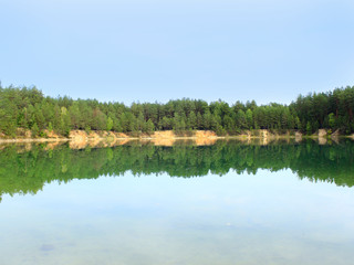 beautiful forest lake