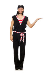 Man pirate isolated on the white background