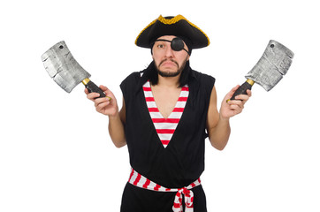 Man pirate isolated on the white background