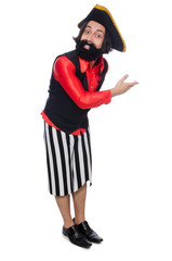 Funny pirate isolated on the white