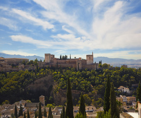 Fototapeta na wymiar Alhambra, Granada,Panorama 