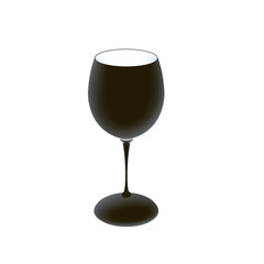 matt black glass. black and white f wor ine, drink