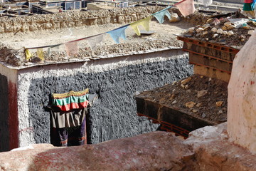 Grey wall-town home in Sakya-Tibet. 1858