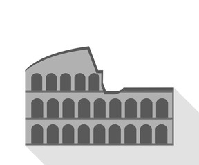 Colosseum in Rome. Illustration in a flat style