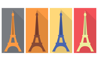 Eiffel Tower. Flat icon