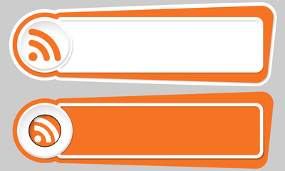 Abstract buttons for your text and rss icon