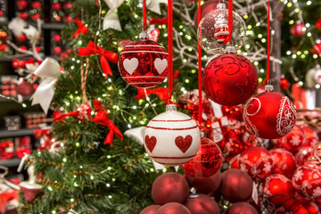 Christmas decoration in the shop
