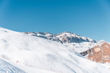 Obraz premium Winter mountains in Gusar region of Azerbaijan