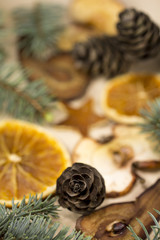 Fototapeta na wymiar Dried Christmas fruit