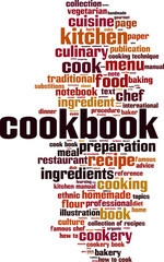 Cookbook word cloud concept. Vector illustration