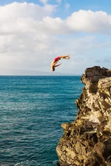 Verduisterende gordijnen Cliff Jumping © EpicStockMedia