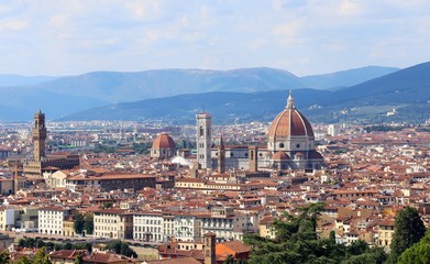 Fototapeta na wymiar Italy FLORENCE perfect panoramic view everything in focus