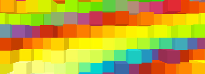 Sfondo cubico multicolore - arcobaleno