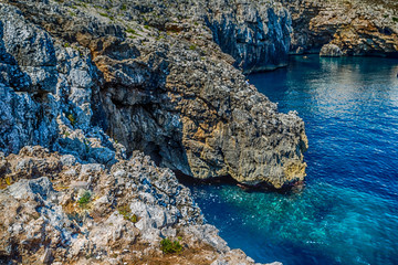cove on the rocky beach