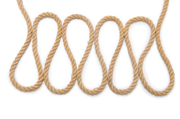 Concept with long hemp rope