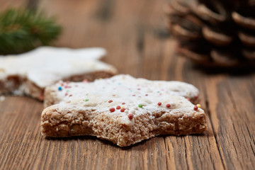 Christmas cookies and fir branch