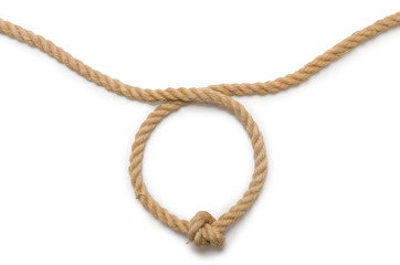 Concept with long hemp rope