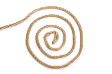 Concept with long hemp rope