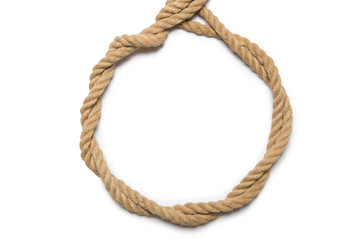 Concept with long hemp rope