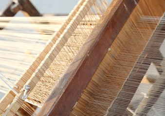 wooden Spinning frame for textile processing