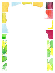 abstract border watercolor background design