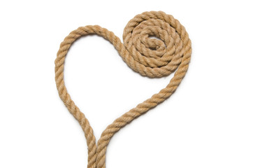 Rope in the shape of heart