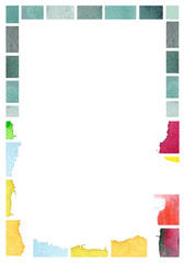 abstract border watercolor background design