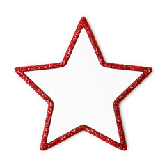 Star with red glittering border