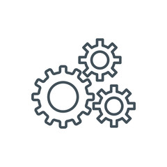 Content management, gears icon
