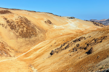 Volcanic bombs on Montana Blanca, Teide National Park, Tenerife, Canary Islands, Spain