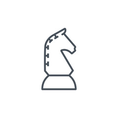 Chess knight, strategy icon