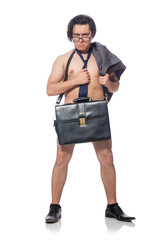 Fototapeta premium Funny man in business concept