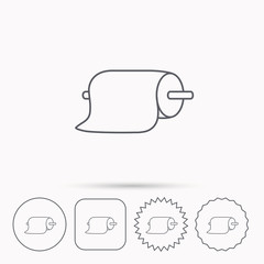 Paper towels icon. Kitchen hygiene sign.